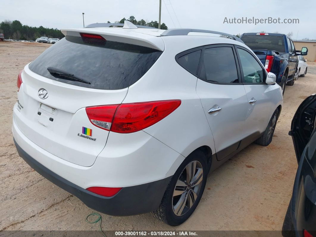 2014 Hyundai Tucson Limited White vin: KM8JU3AG7EU927160