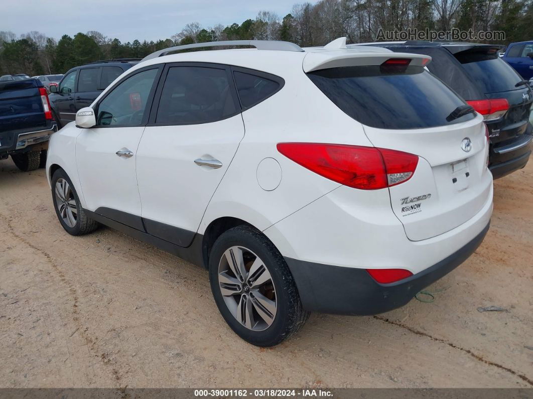 2014 Hyundai Tucson Limited White vin: KM8JU3AG7EU927160