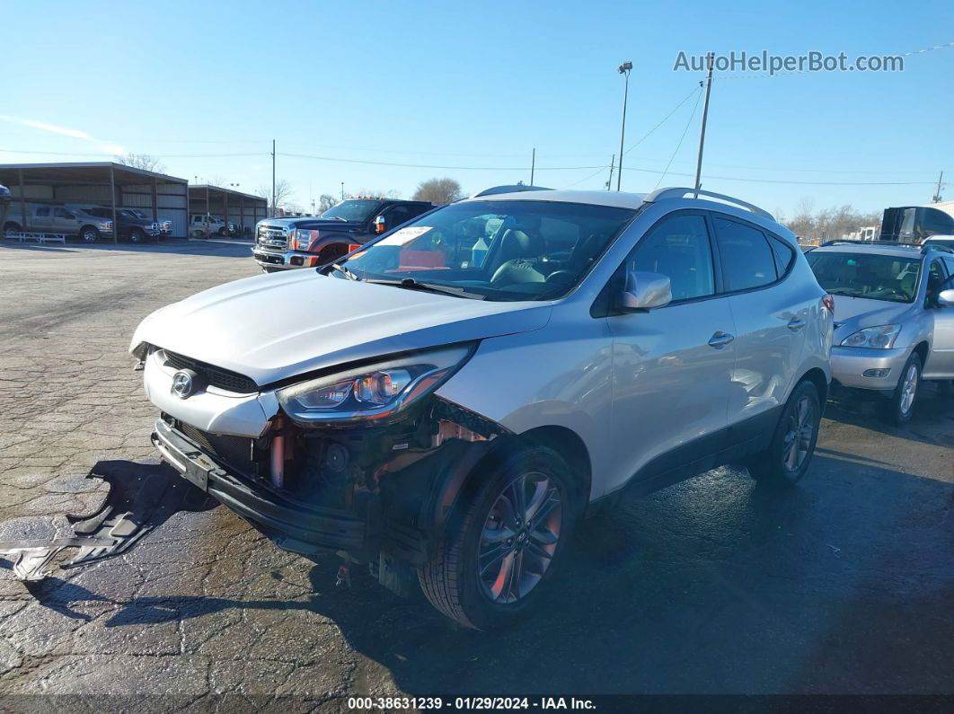 2014 Hyundai Tucson Se Silver vin: KM8JU3AG7EU929135