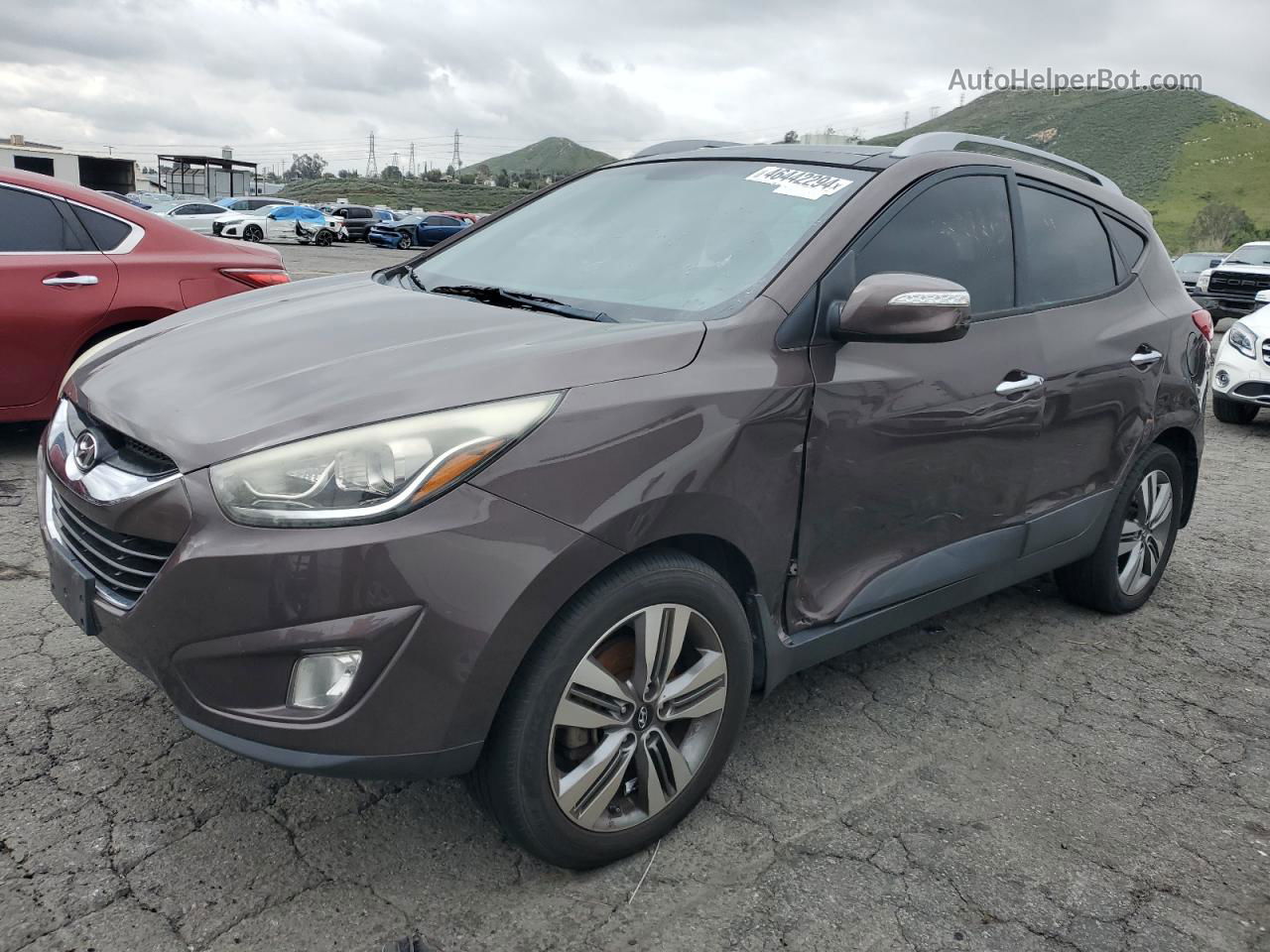 2014 Hyundai Tucson Gls Brown vin: KM8JU3AG8EU893925