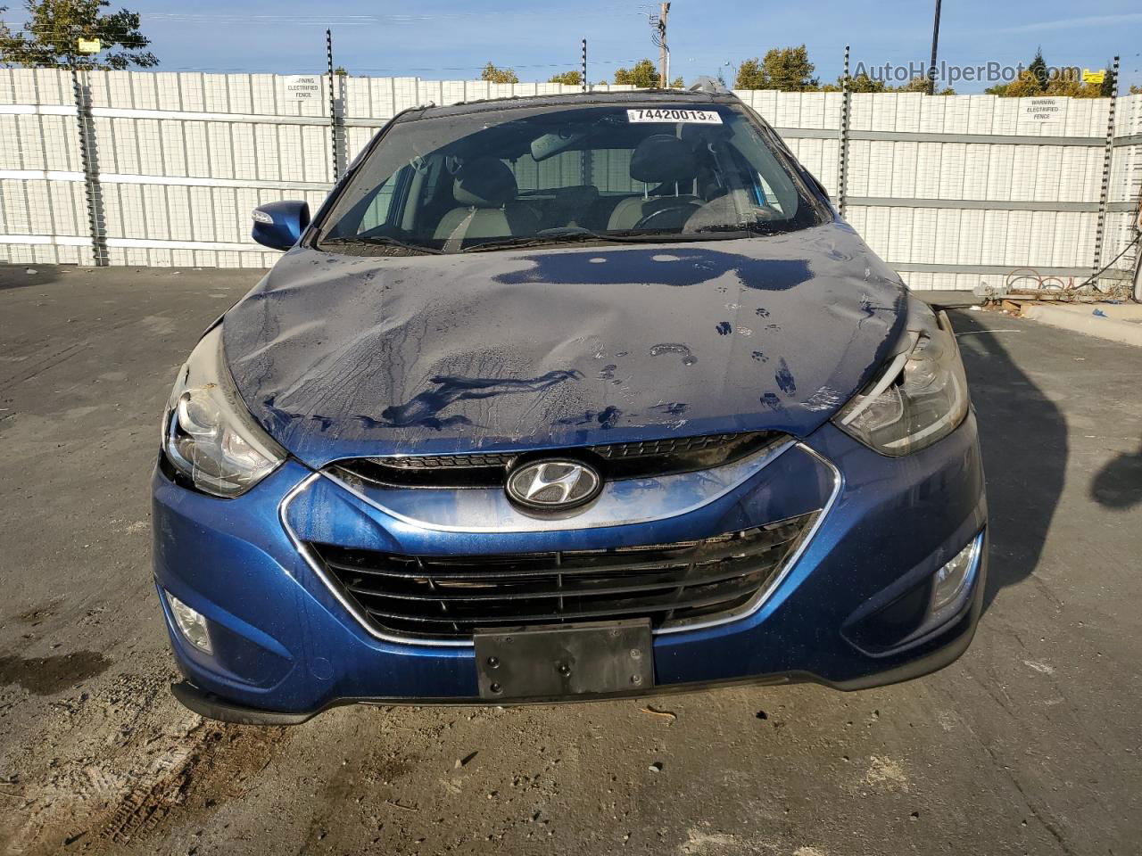 2014 Hyundai Tucson Gls Blue vin: KM8JU3AG8EU906706