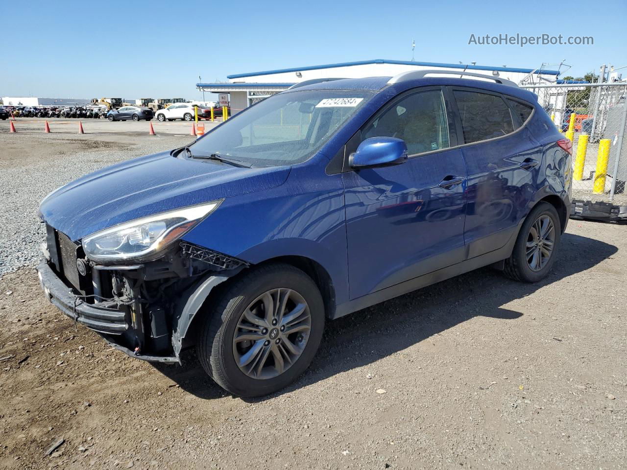 2014 Hyundai Tucson Gls Blue vin: KM8JU3AG9EU805545