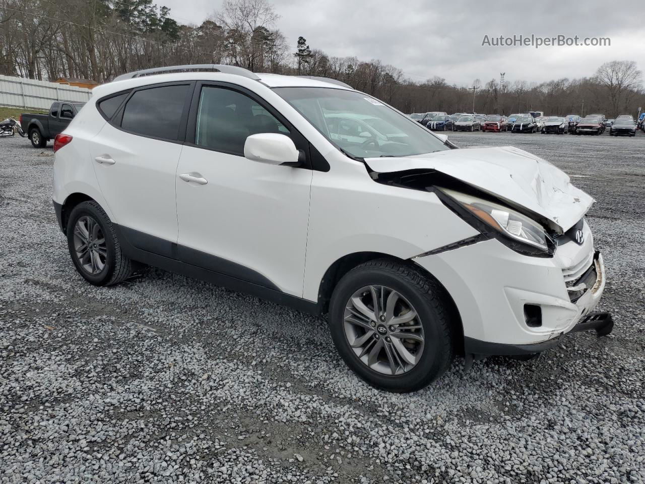 2014 Hyundai Tucson Gls White vin: KM8JU3AG9EU834205