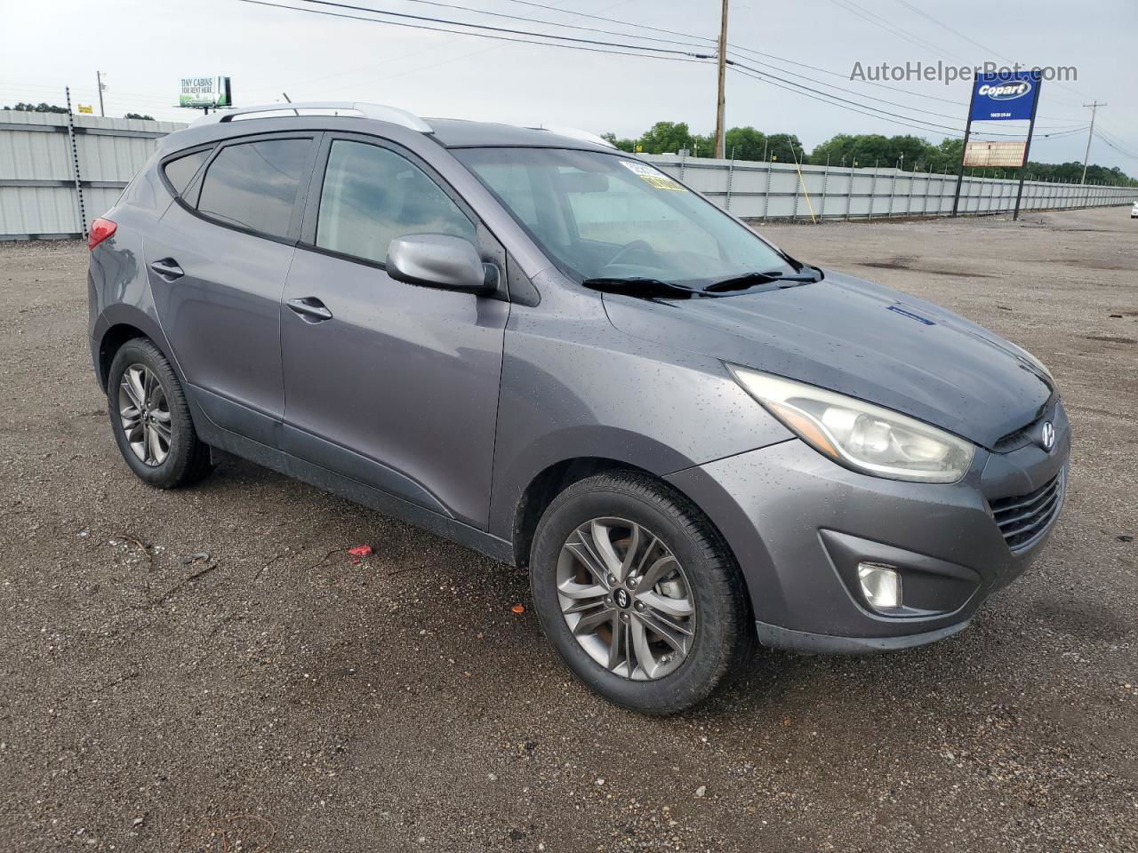 2014 Hyundai Tucson Gls Gray vin: KM8JU3AG9EU897160