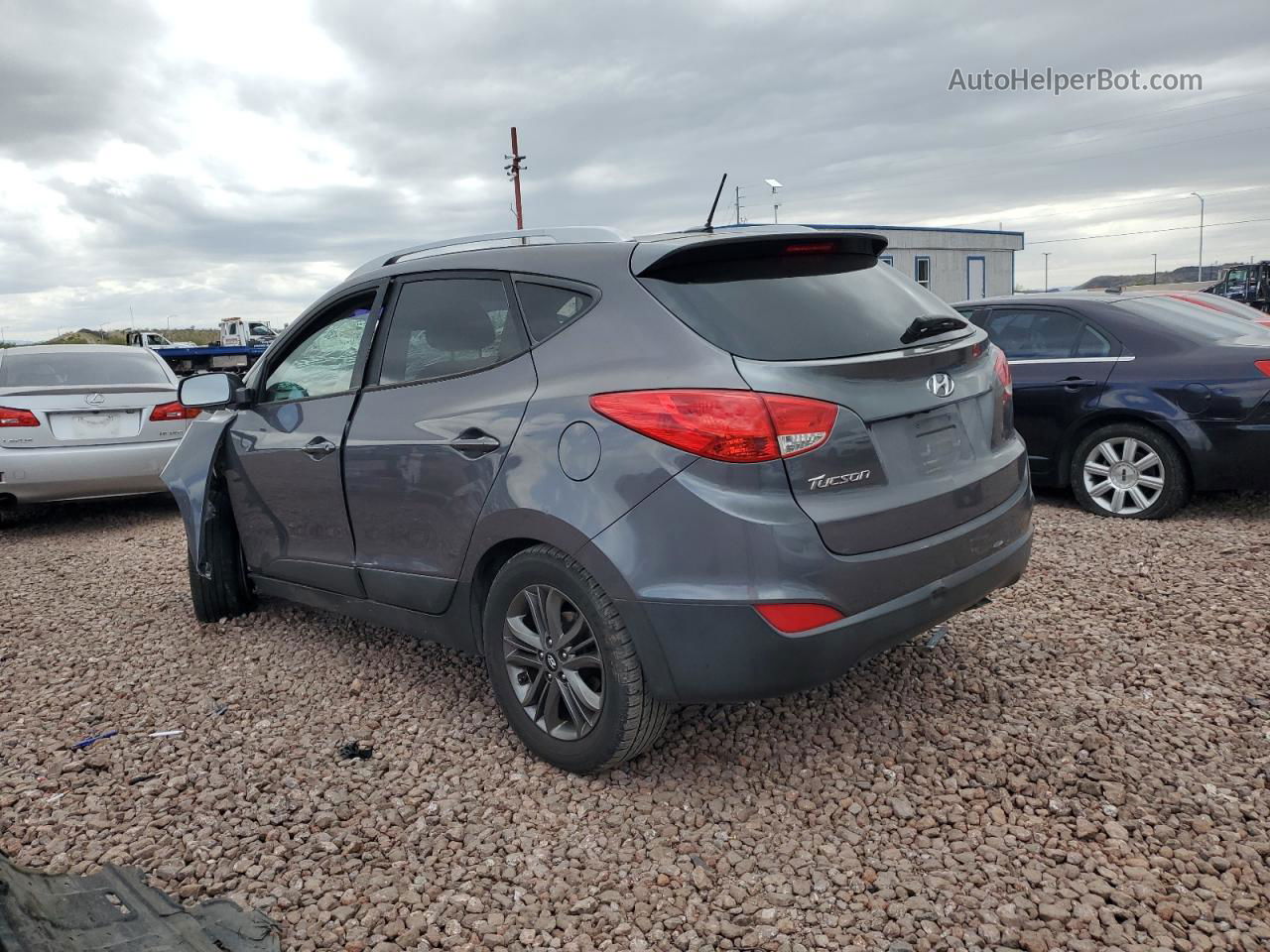 2014 Hyundai Tucson Gls Gray vin: KM8JU3AG9EU899930