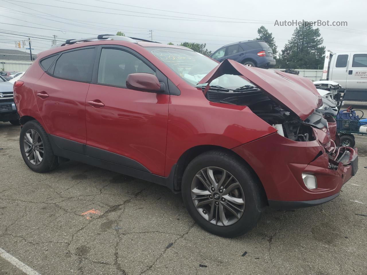 2014 Hyundai Tucson Gls Red vin: KM8JU3AG9EU940945