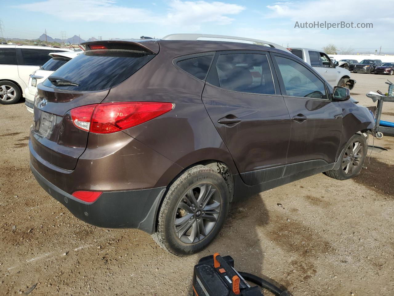 2014 Hyundai Tucson Gls Brown vin: KM8JU3AGXEU803299