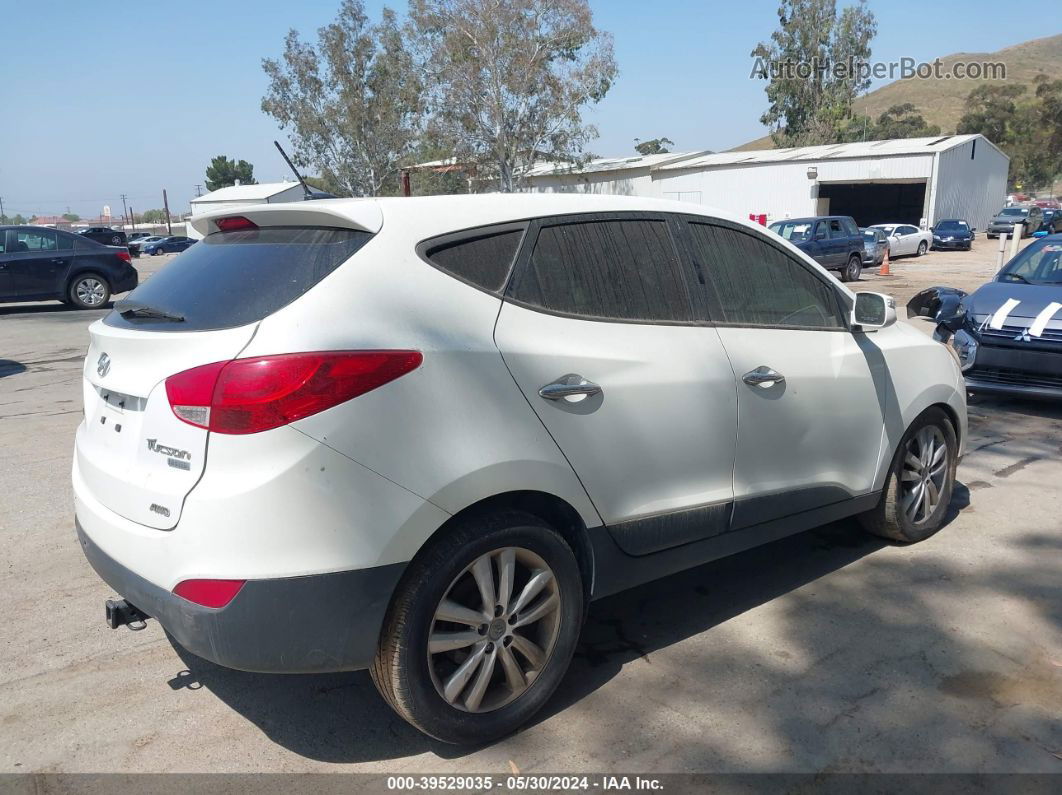 2013 Hyundai Tucson Limited White vin: KM8JUCAC1DU611202