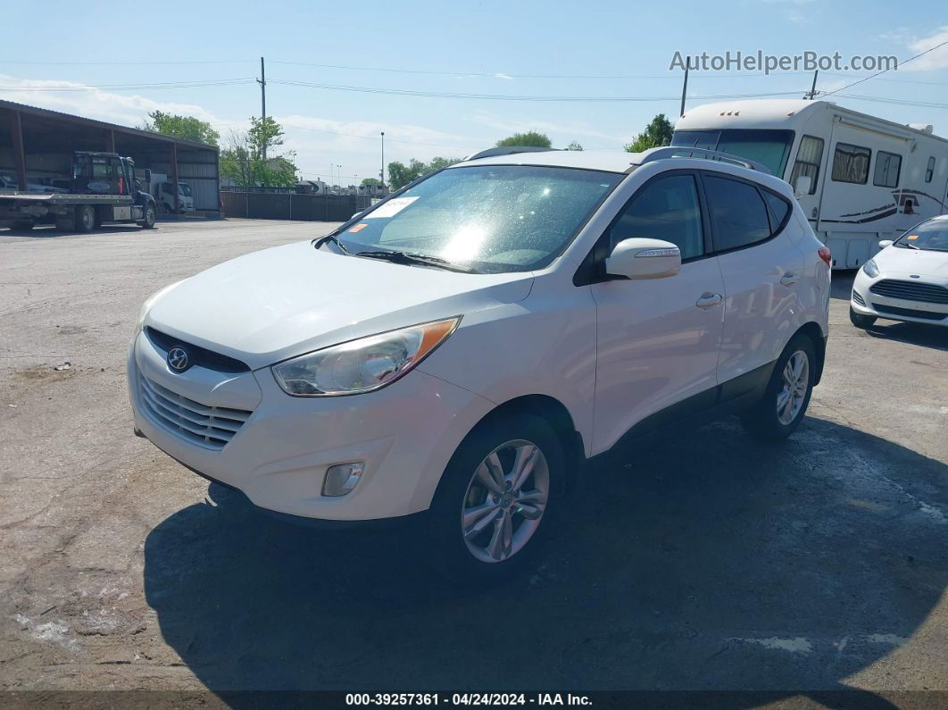 2013 Hyundai Tucson Gls White vin: KM8JUCAC3DU565288