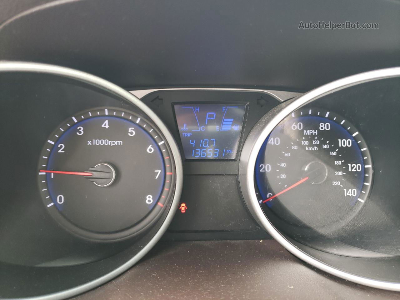 2013 Hyundai Tucson Gls Blue vin: KM8JUCAC4DU621450