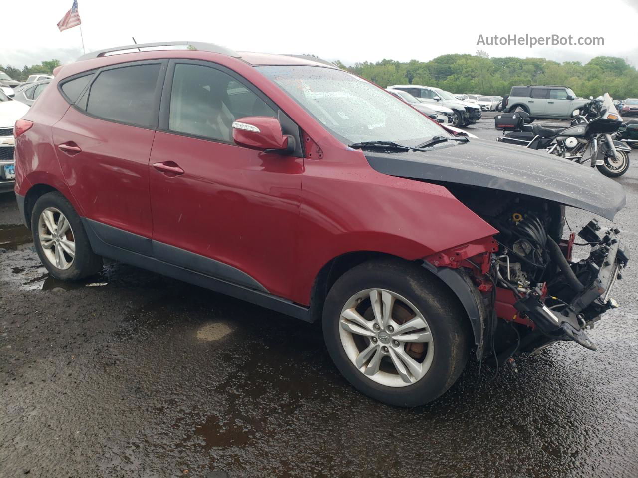 2013 Hyundai Tucson Gls Red vin: KM8JUCAC5DU600025