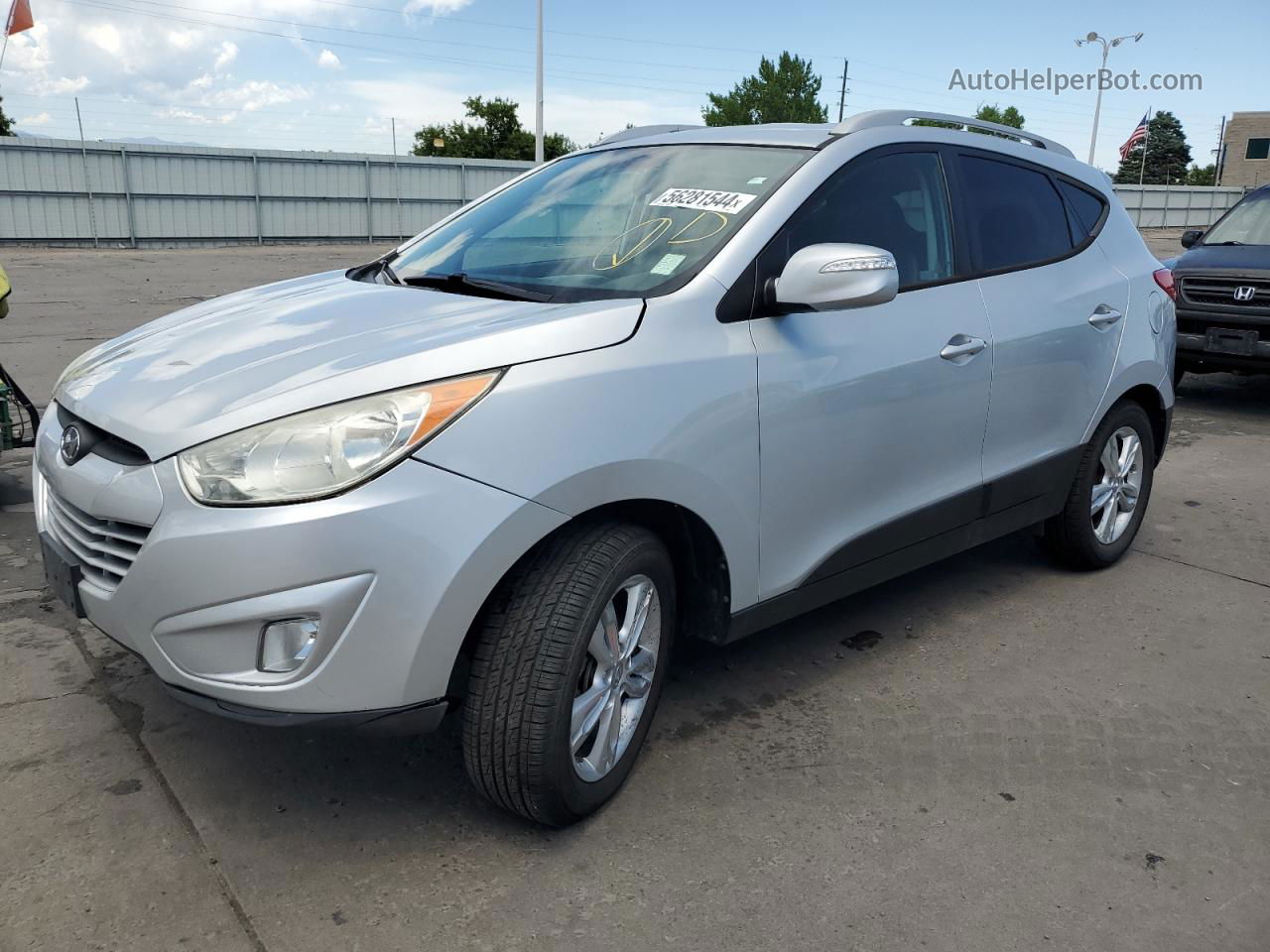 2013 Hyundai Tucson Gls Silver vin: KM8JUCAC5DU738549