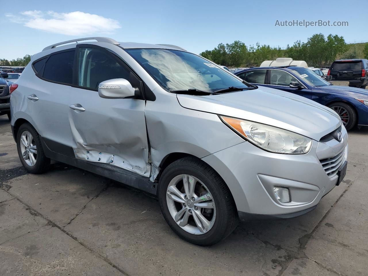 2013 Hyundai Tucson Gls Silver vin: KM8JUCAC5DU738549