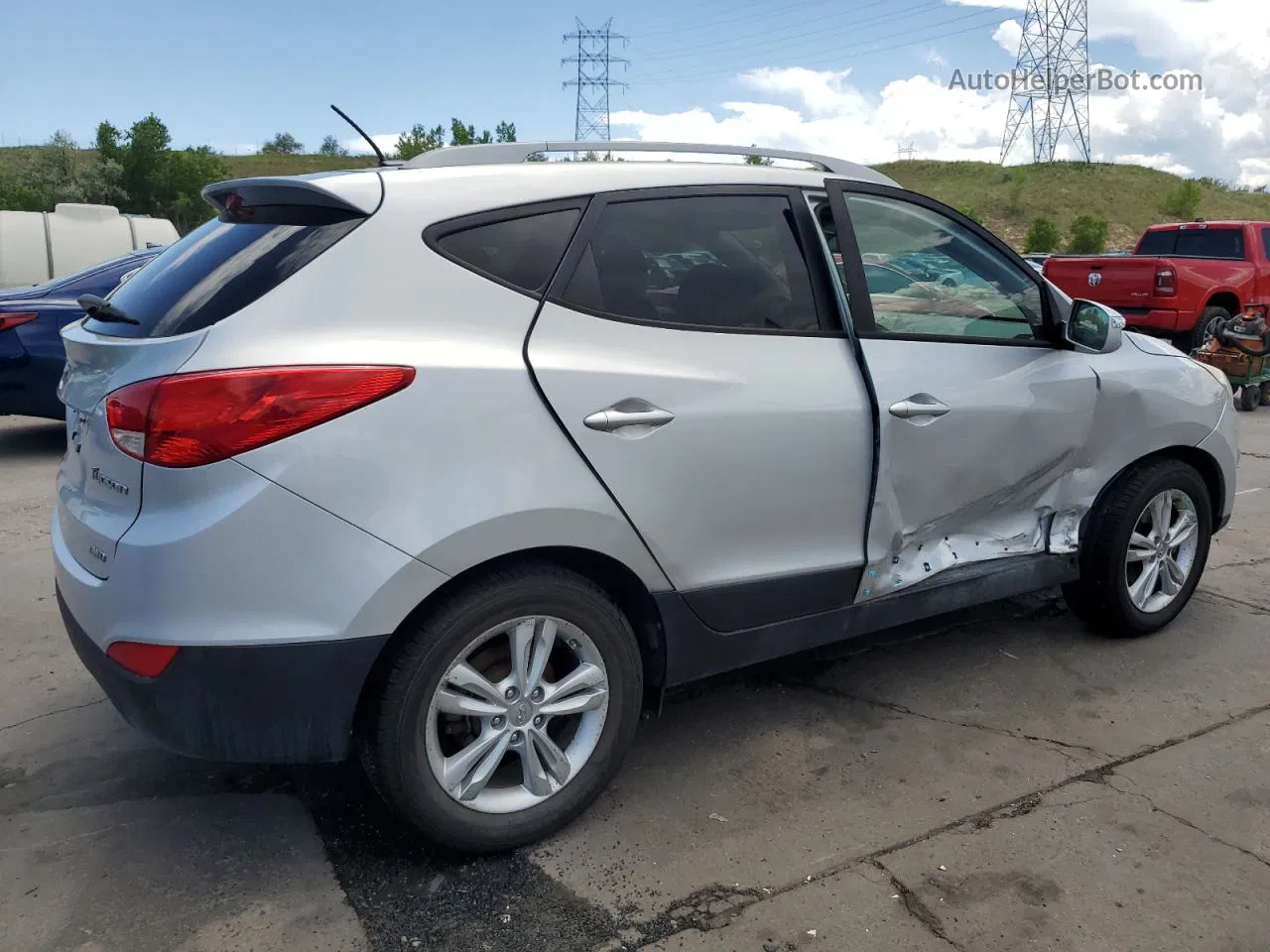 2013 Hyundai Tucson Gls Silver vin: KM8JUCAC5DU738549