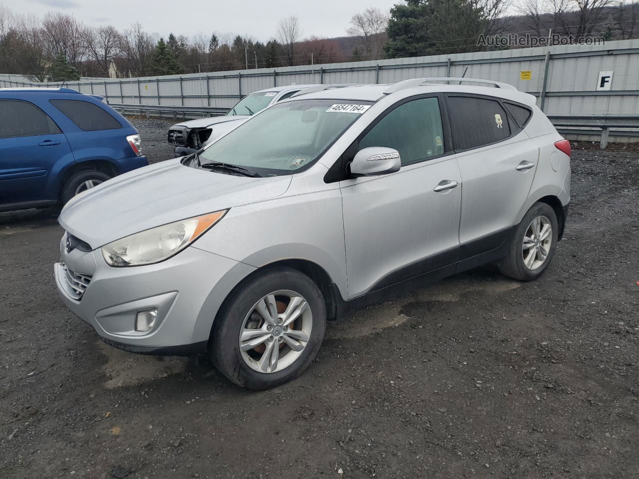 2013 Hyundai Tucson Gls Silver vin: KM8JUCAC6DU556634