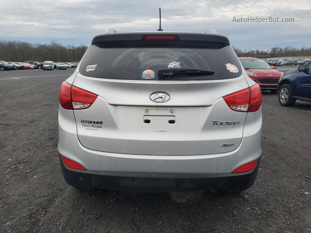 2013 Hyundai Tucson Gls Silver vin: KM8JUCAC6DU556634