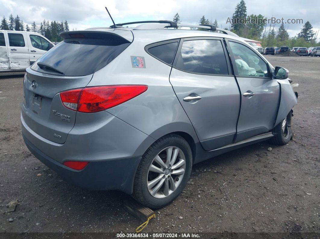 2013 Hyundai Tucson Limited Silver vin: KM8JUCAC6DU672349