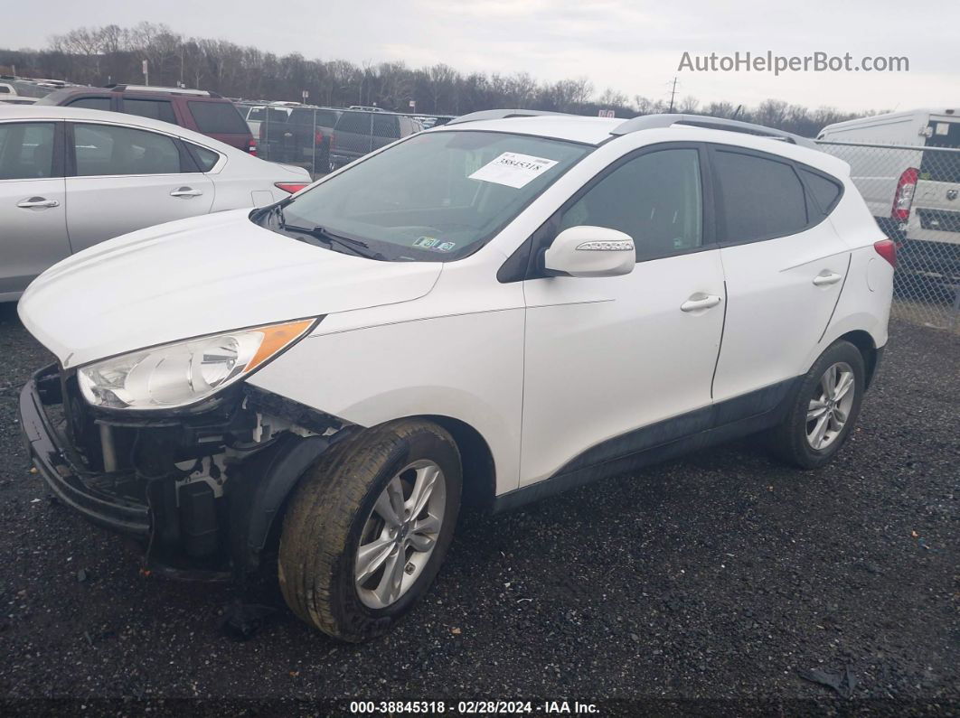 2013 Hyundai Tucson Gls White vin: KM8JUCAC6DU763959