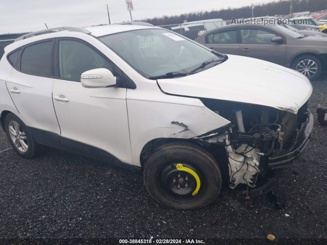 2013 Hyundai Tucson Gls White vin: KM8JUCAC6DU763959