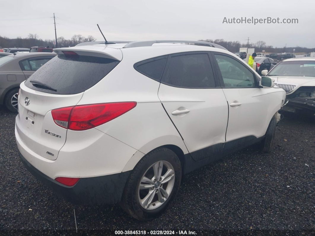 2013 Hyundai Tucson Gls White vin: KM8JUCAC6DU763959