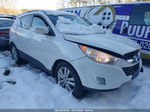 2013 Hyundai Tucson Limited White vin: KM8JUCAC7DU560420