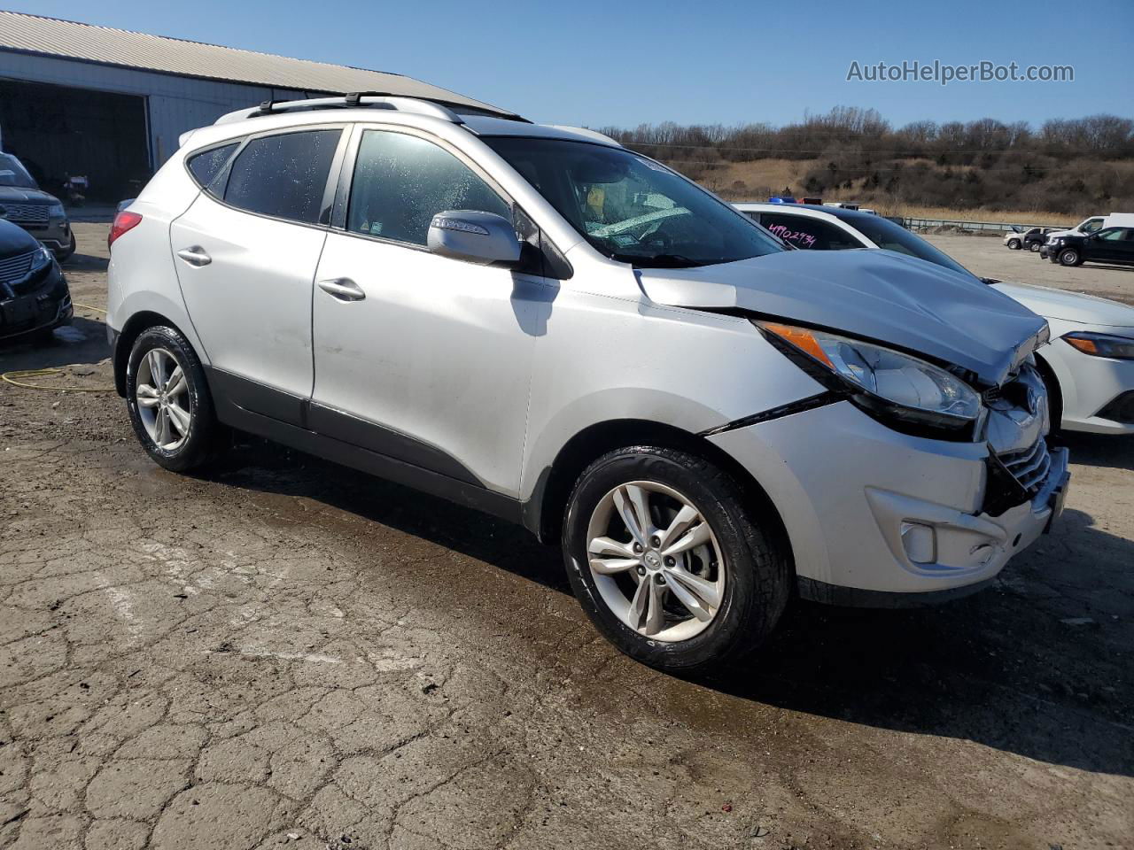 2013 Hyundai Tucson Gls Silver vin: KM8JUCAC7DU591019