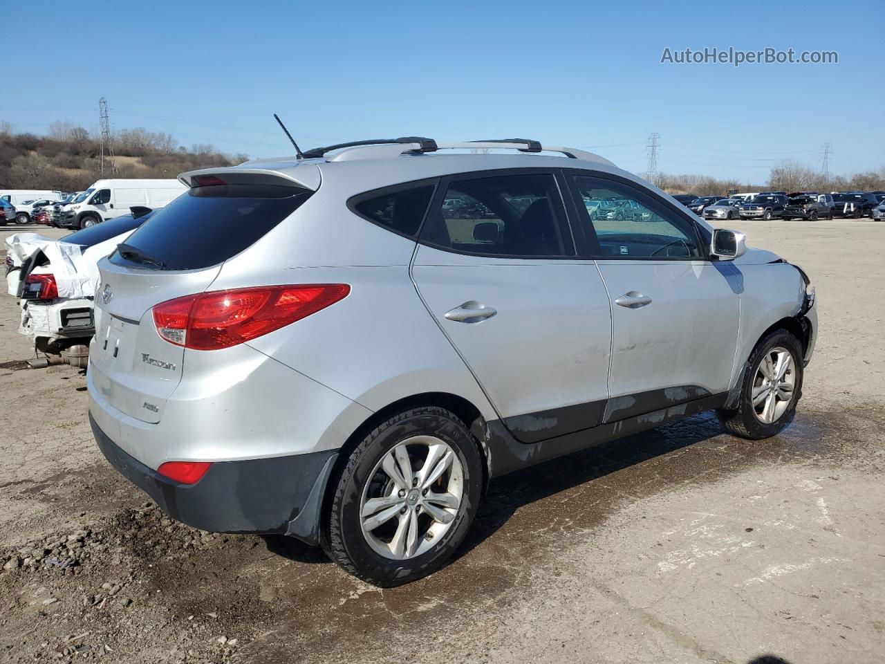 2013 Hyundai Tucson Gls Серебряный vin: KM8JUCAC7DU591019