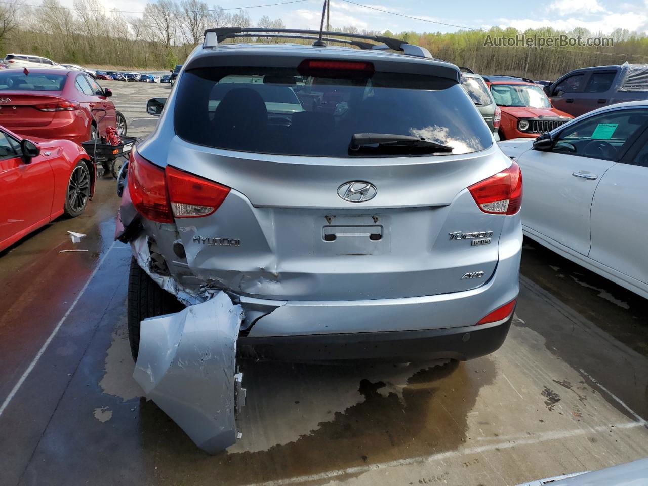 2013 Hyundai Tucson Gls Silver vin: KM8JUCAC7DU621930