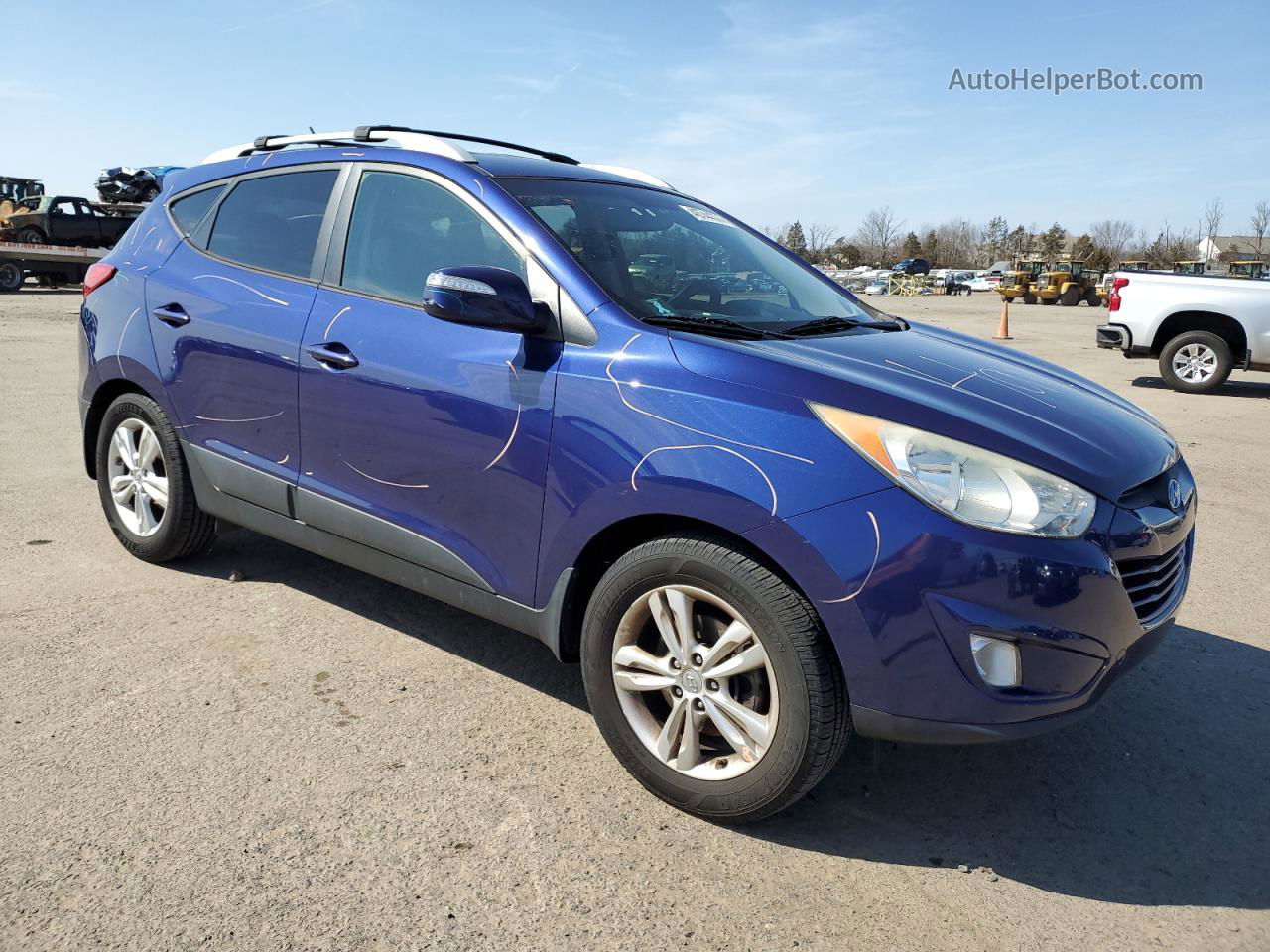 2013 Hyundai Tucson Gls Blue vin: KM8JUCAC8DU609527