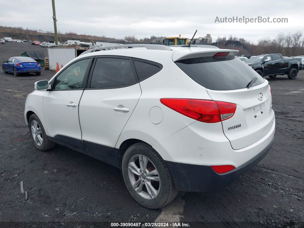 2013 Hyundai Tucson Gls White vin: KM8JUCAC8DU752218