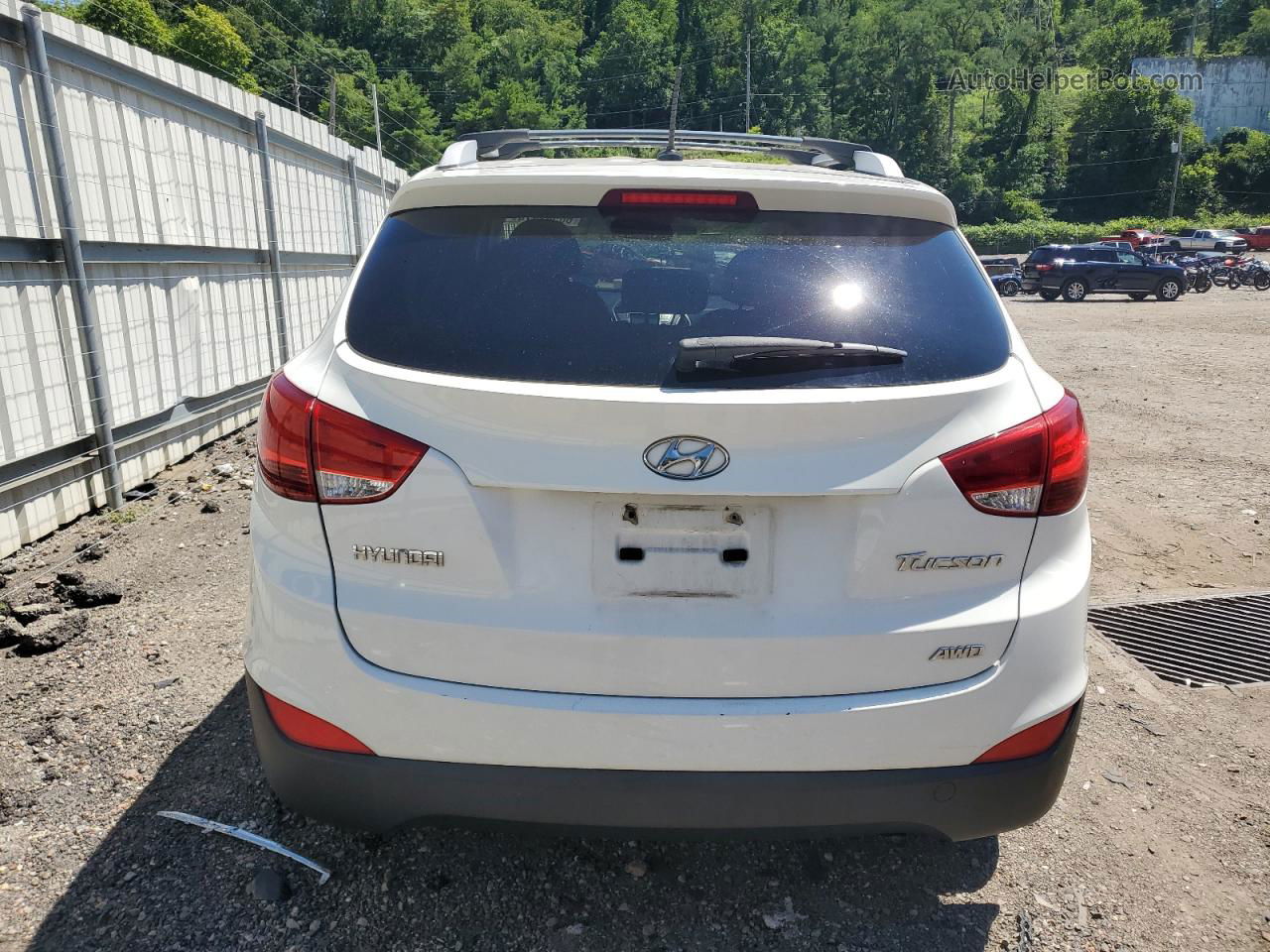 2013 Hyundai Tucson Gls White vin: KM8JUCAC9DU690005