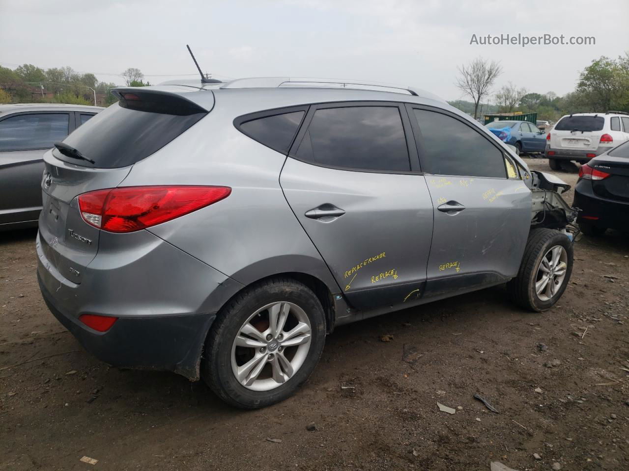 2013 Hyundai Tucson Gls Gray vin: KM8JUCAC9DU711340