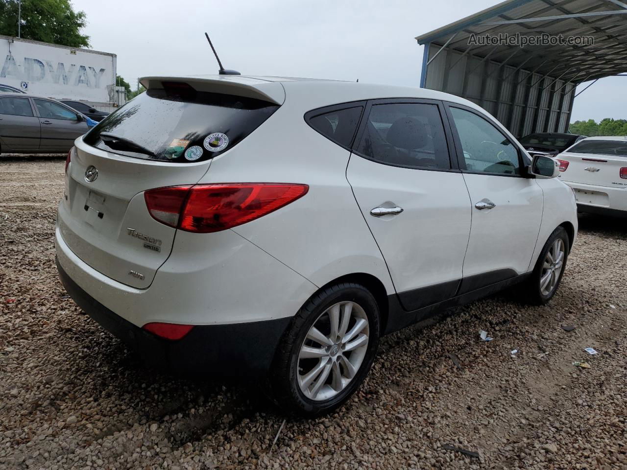 2013 Hyundai Tucson Gls White vin: KM8JUCAC9DU722161