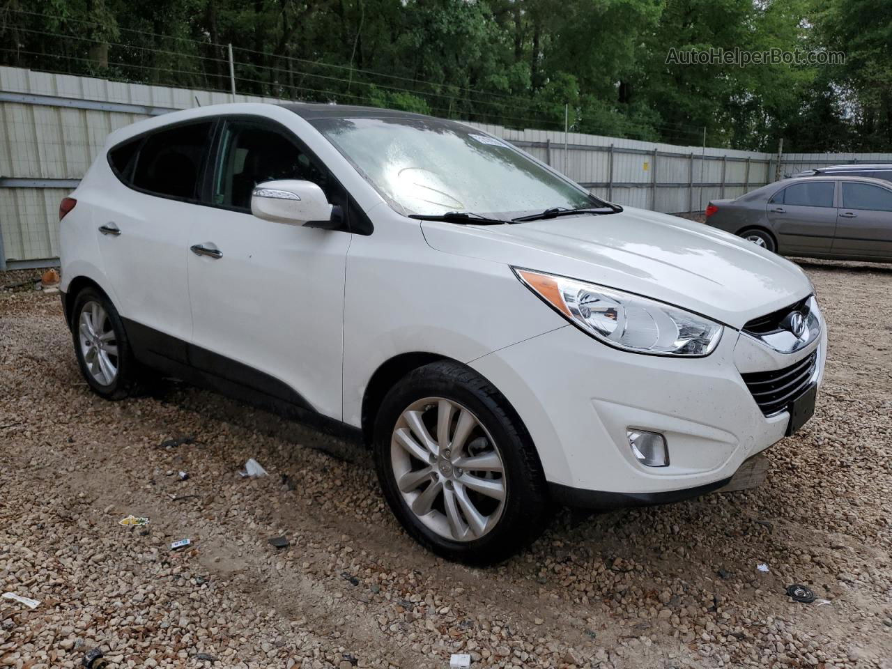 2013 Hyundai Tucson Gls White vin: KM8JUCAC9DU722161