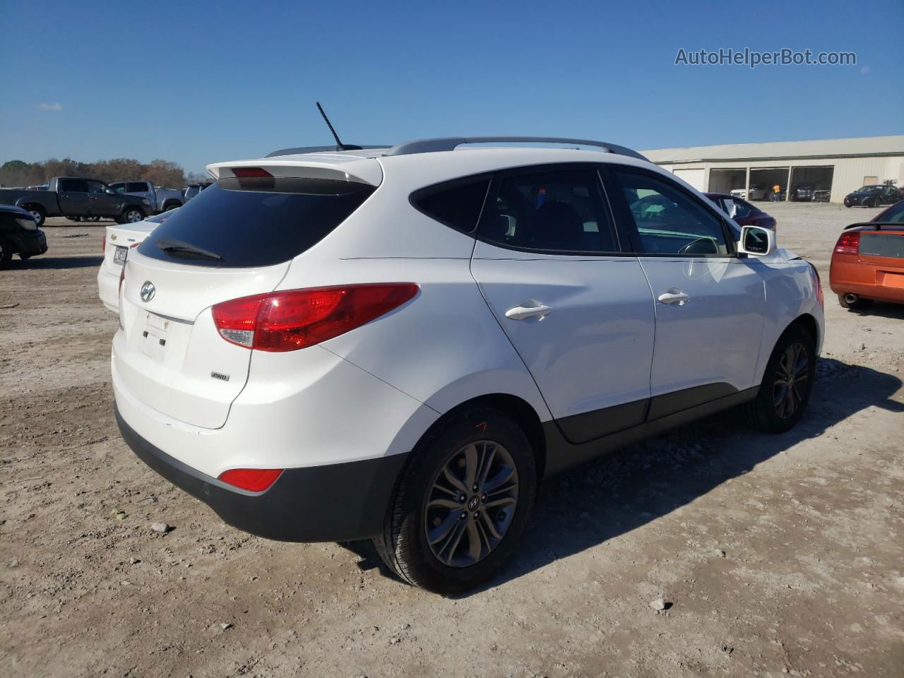 2014 Hyundai Tucson Gls White vin: KM8JUCAG0EU853418