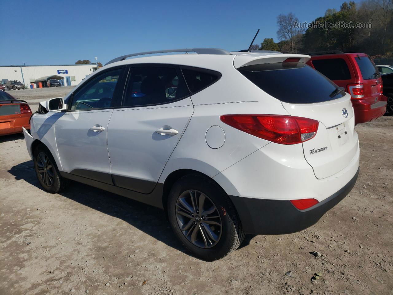 2014 Hyundai Tucson Gls White vin: KM8JUCAG0EU853418