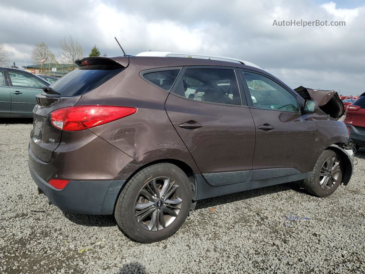 2014 Hyundai Tucson Gls Коричневый vin: KM8JUCAG0EU883163