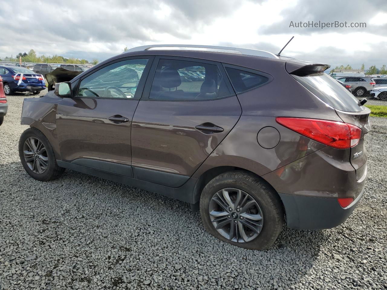 2014 Hyundai Tucson Gls Коричневый vin: KM8JUCAG0EU883163