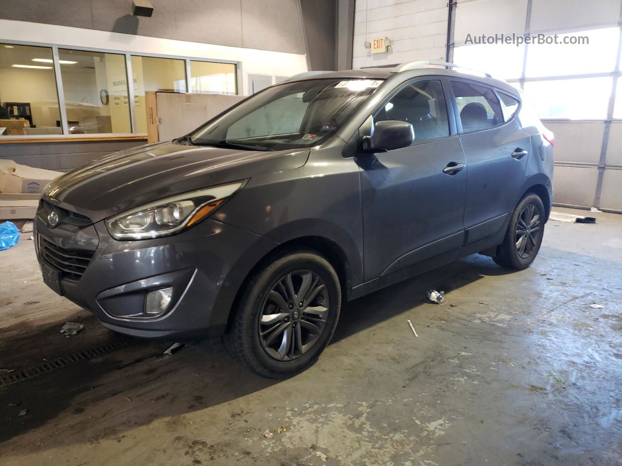 2014 Hyundai Tucson Gls Gray vin: KM8JUCAG0EU899220