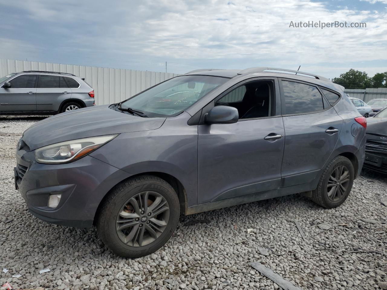 2014 Hyundai Tucson Gls Gray vin: KM8JUCAG1EU823649