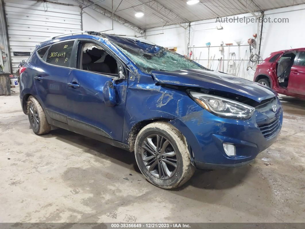 2014 Hyundai Tucson Se Blue vin: KM8JUCAG1EU836093