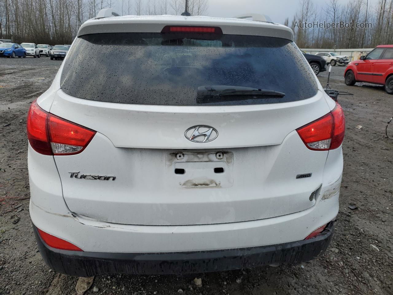 2014 Hyundai Tucson Gls Белый vin: KM8JUCAG1EU859034