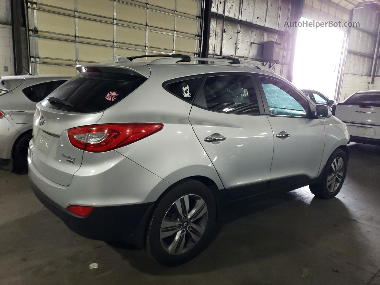 2014 Hyundai Tucson Gls Серебряный vin: KM8JUCAG2EU820100