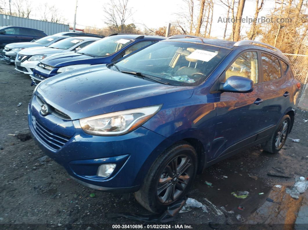 2014 Hyundai Tucson Se Синий vin: KM8JUCAG2EU845496