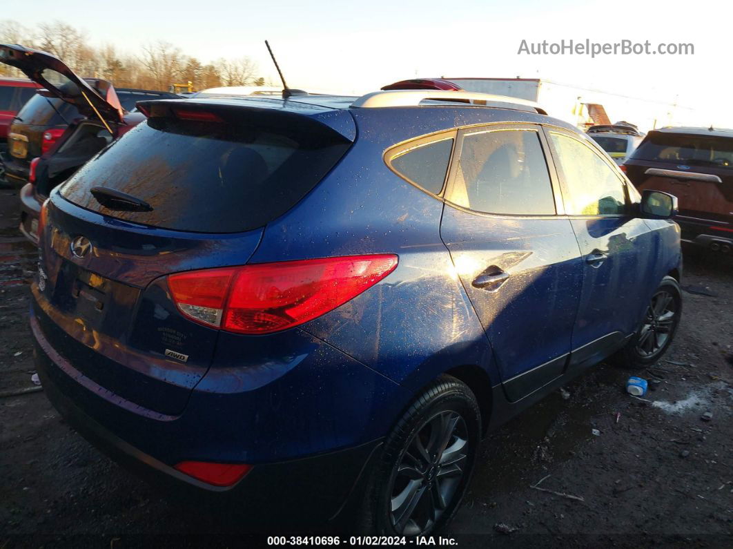 2014 Hyundai Tucson Se Blue vin: KM8JUCAG2EU845496