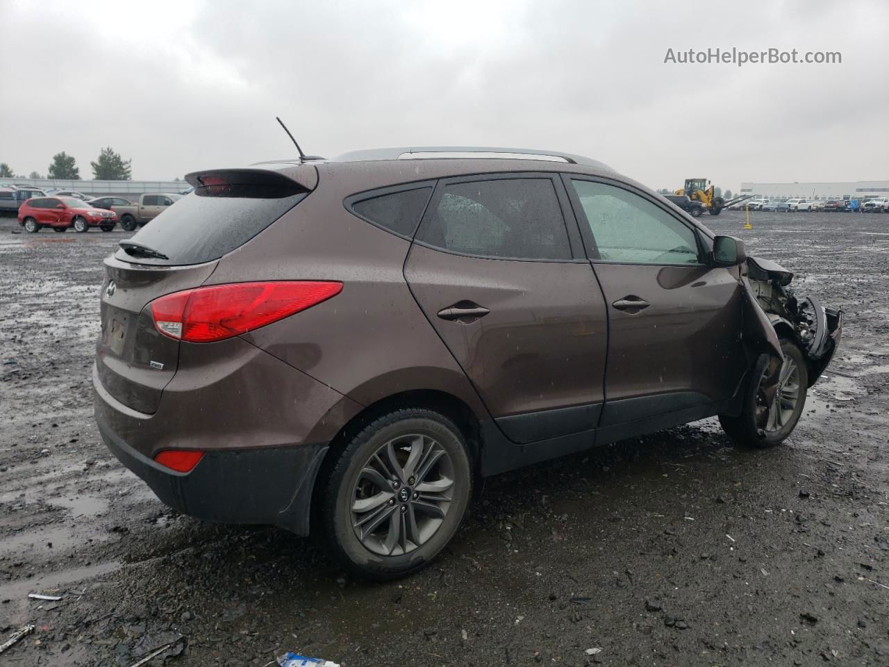 2014 Hyundai Tucson Gls Коричневый vin: KM8JUCAG2EU854571