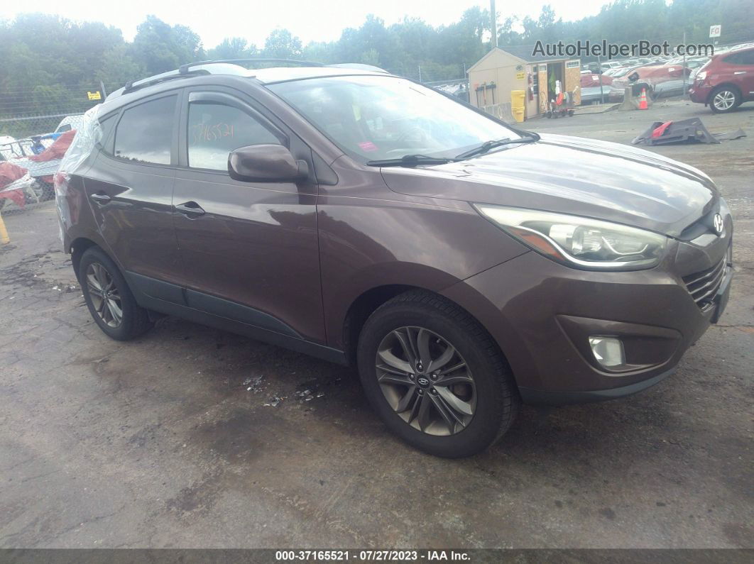 2014 Hyundai Tucson Se Коричневый vin: KM8JUCAG2EU865330