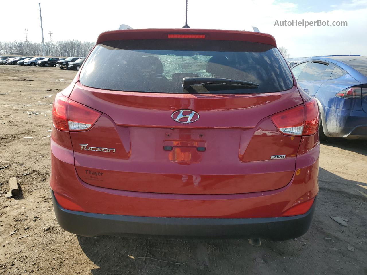 2014 Hyundai Tucson Gls Red vin: KM8JUCAG2EU904689