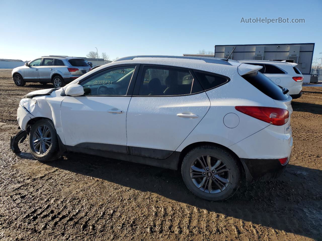 2014 Hyundai Tucson Gls White vin: KM8JUCAG2EU907379