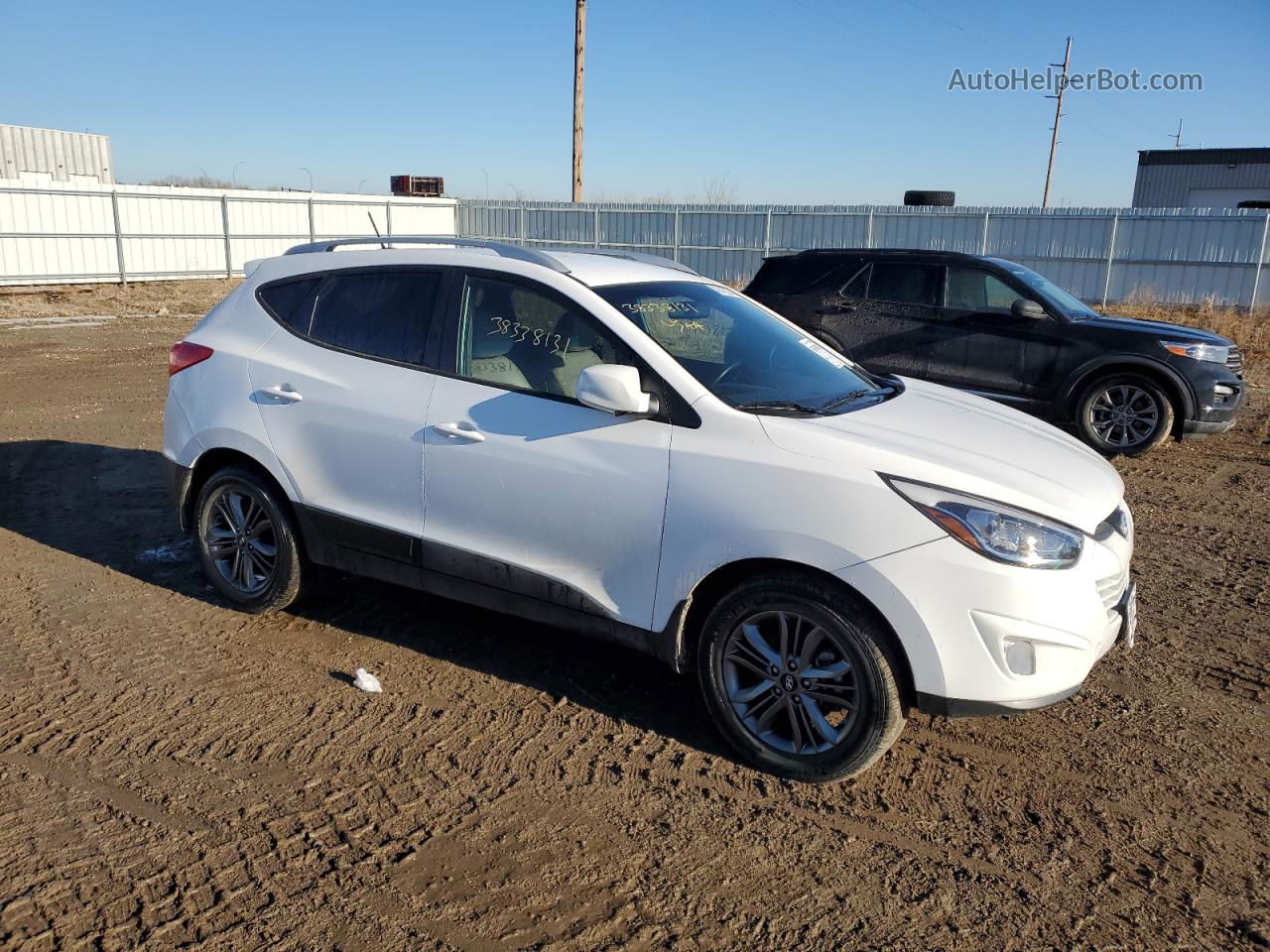 2014 Hyundai Tucson Gls White vin: KM8JUCAG2EU907379